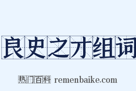 良史之才组词是什么意思的图片